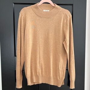 Woman’s Dress Barn Tan/Brown Crew Neck Long Sleeve Sweater. 20% Viscose. Size XL